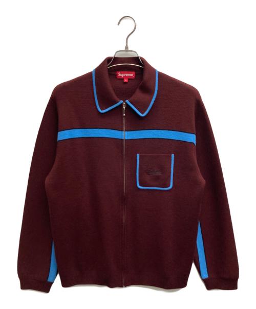 SUPREME（シュプリーム）SUPREME (シュプリーム) 21AW Chest Stripe Zip Up Cardigan ブラウン サイズ:Mの古着・服飾アイテム