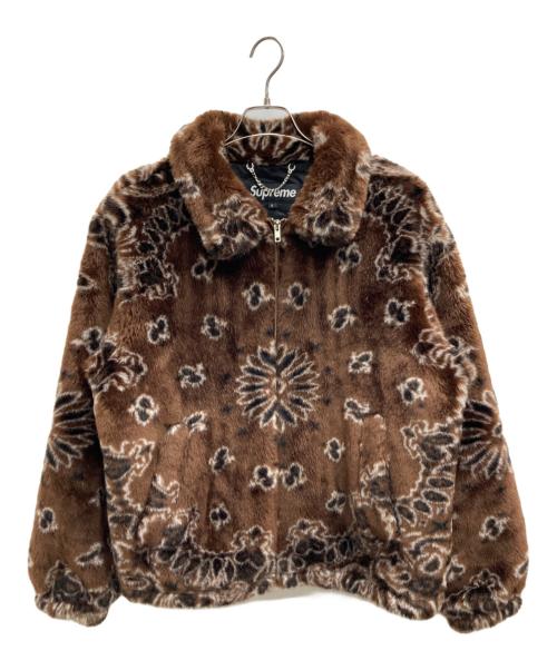 SUPREME（シュプリーム）SUPREME (シュプリーム) 21SS Bandana Faux Fur Bomber Jacket ブラウン サイズ:Lの古着・服飾アイテム
