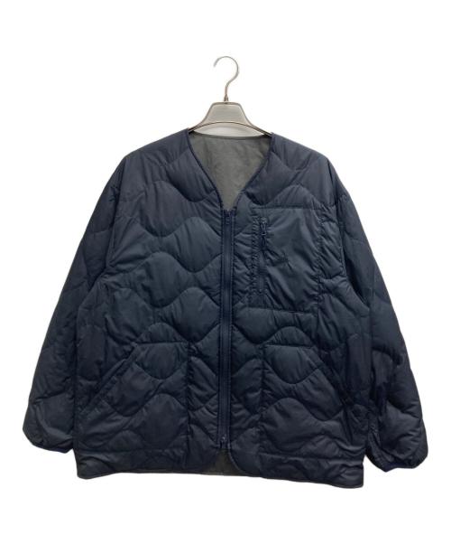THE NORTHFACE PURPLELABEL（ザ・ノースフェイス パープルレーベル）THE NORTHFACE PURPLELABEL (ザ・ノースフェイス パープルレーベル) Field Down Cardigan ネイビー×グレー サイズ:Ｌの古着・服飾アイテム