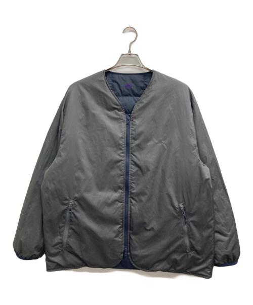 THE NORTHFACE PURPLELABEL（ザ・ノースフェイス パープルレーベル）THE NORTHFACE PURPLELABEL (ザ・ノースフェイス パープルレーベル) Field Down Cardigan ネイビー×グレー サイズ:Ｌの古着・服飾アイテム