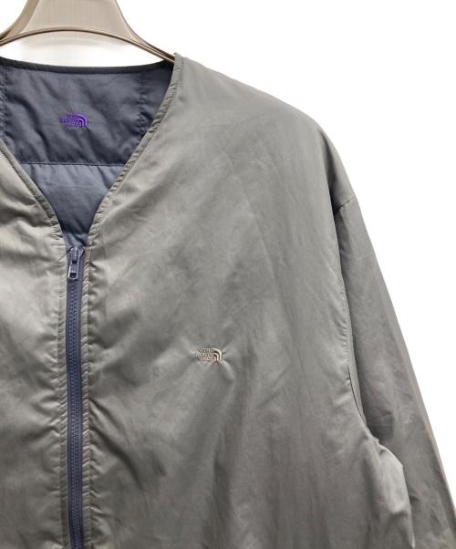 THE NORTHFACE PURPLELABEL（ザ・ノースフェイス パープルレーベル）THE NORTHFACE PURPLELABEL (ザ・ノースフェイス パープルレーベル) Field Down Cardigan ネイビー×グレー サイズ:Ｌの古着・服飾アイテム