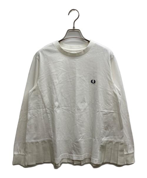 FRED PERRY（フレッドペリー）FRED PERRY (フレッドペリー) バックプリーツカットソー ホワイト サイズ:36の古着・服飾アイテム