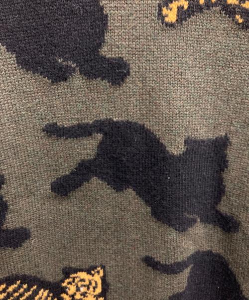 KENZO（ケンゾー）KENZO (ケンゾー) Allover Jumping Tiger Jumper カーキ サイズ:Sの古着・服飾アイテム