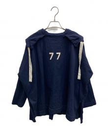 45R（フォーティファイブ・アール）の古着「77ニットソーのビッグフーディ」｜ネイビー