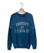 45rpm45アールピーエム）の古着「プロパティロゴプリント裏毛の908スウェット」｜インディゴ