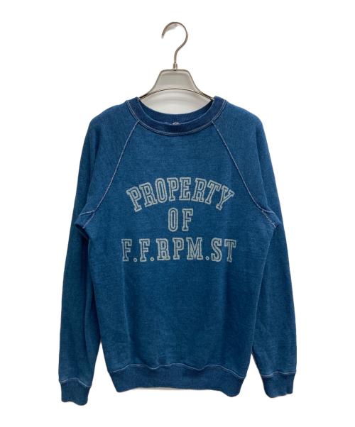 45rpm（45アールピーエム）45rpm (45アールピーエム) プロパティロゴプリント裏毛の908スウェット インディゴ サイズ:表記なし（実寸サイズをご確認ください）の古着・服飾アイテム