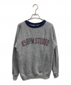 45rpm45アールピーエム）の古着「ロゴプリント裏毛の908スウェット」｜グレー