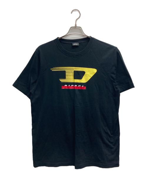 DIESEL（ディーゼル）DIESEL (ディーゼル) プリントTシャツ ブラック サイズ:Lの古着・服飾アイテム
