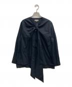 MARGARET HOWELLマーガレットハウエル）の古着「PIECE DYED WASHED COTTON SIHRT」｜ブラック