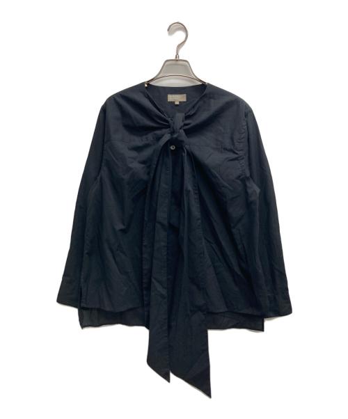 MARGARET HOWELL（マーガレットハウエル）MARGARET HOWELL (マーガレットハウエル) PIECE DYED WASHED COTTON SIHRT ブラック サイズ:1の古着・服飾アイテム