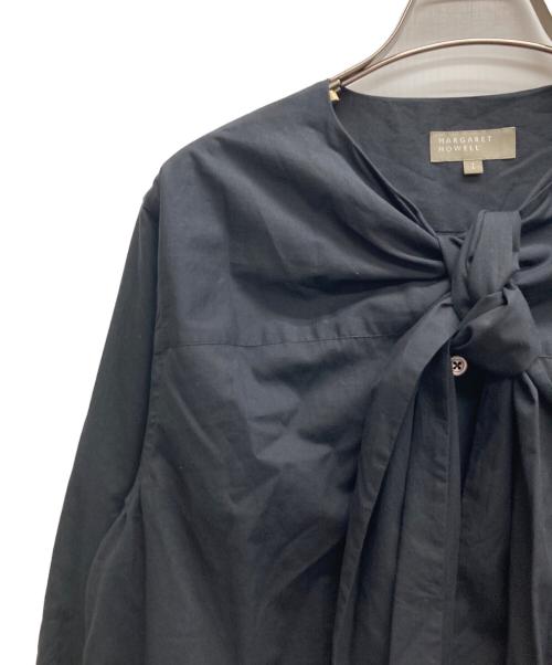 MARGARET HOWELL（マーガレットハウエル）MARGARET HOWELL (マーガレットハウエル) PIECE DYED WASHED COTTON SIHRT ブラック サイズ:1の古着・服飾アイテム