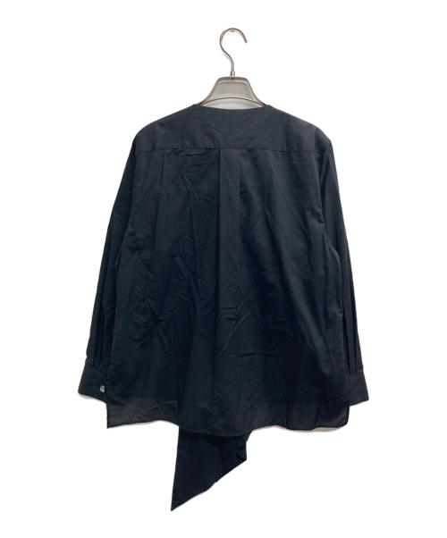 MARGARET HOWELL（マーガレットハウエル）MARGARET HOWELL (マーガレットハウエル) PIECE DYED WASHED COTTON SIHRT ブラック サイズ:1の古着・服飾アイテム