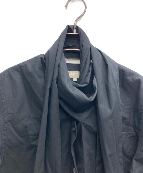 MARGARET HOWELL（マーガレットハウエル）MARGARET HOWELL (マーガレットハウエル) PIECE DYED WASHED COTTON SIHRT ブラック サイズ:1の古着・服飾アイテム