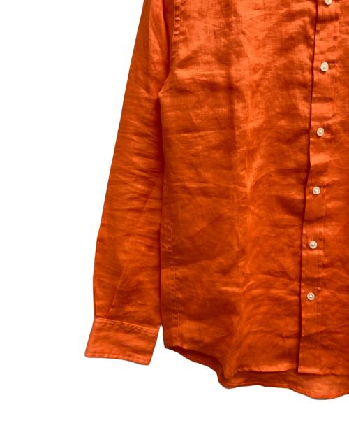 LACOSTE（ラコステ）LACOSTE (ラコステ) リネンシャツ オレンジ サイズ:SMの古着・服飾アイテム