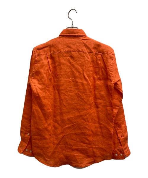 LACOSTE（ラコステ）LACOSTE (ラコステ) リネンシャツ オレンジ サイズ:SMの古着・服飾アイテム