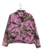stussyステューシー）の古着「REALTREE EDGE ZIP WORK JACKET」｜ピンク