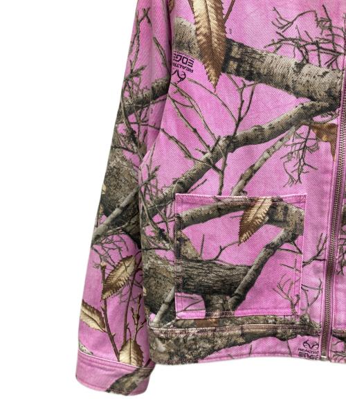 stussy（ステューシー）stussy (ステューシー) REALTREE EDGE ZIP WORK JACKET ピンク サイズ:Ｍの古着・服飾アイテム