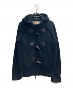 BURBERRY LONDONバーバリーロンドン）の古着「ノバチェック ライナー 付きショートダッフルコート」｜ブラック