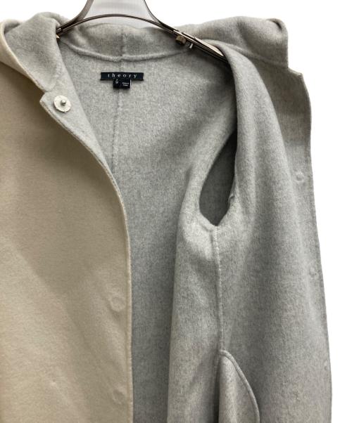 theory（セオリー）theory (セオリー) カシミヤ混ウールフーデッドコート アイボリー サイズ:TPの古着・服飾アイテム