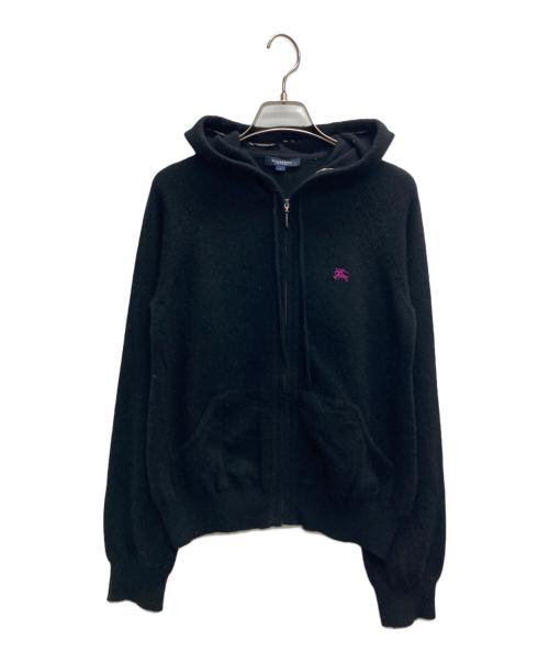 BURBERRY LONDON（バーバリーロンドン）BURBERRY LONDON (バーバリーロンドン) カシミヤニットパーカー ブラック サイズ:1の古着・服飾アイテム