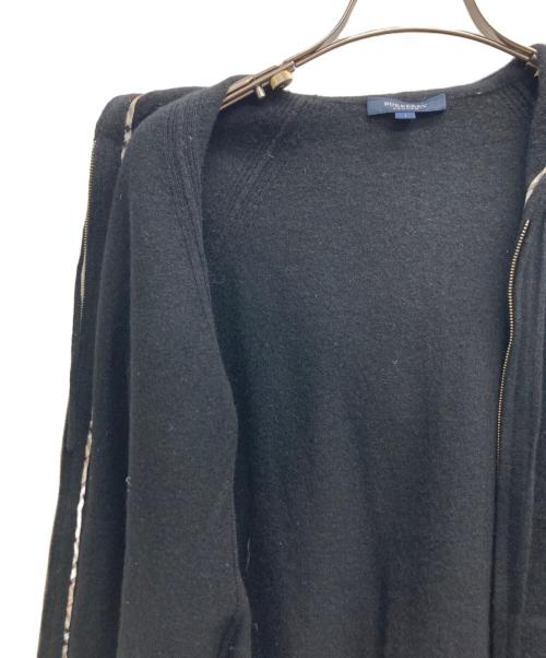 BURBERRY LONDON（バーバリーロンドン）BURBERRY LONDON (バーバリーロンドン) カシミヤニットパーカー ブラック サイズ:1の古着・服飾アイテム