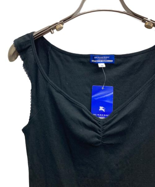 BURBERRY BLUE LABEL（バーバリー ブルー レーベル）BURBERRY BLUE LABEL (バーバリーロンドンブルーレーベル) ノースリーブカットソー ブラック サイズ:38 未使用品の古着・服飾アイテム