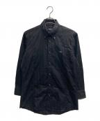 BURBERRY BLACK LABELバーバリーブラックレーベル）の古着「ボタンダウンシャツ」｜ブラック