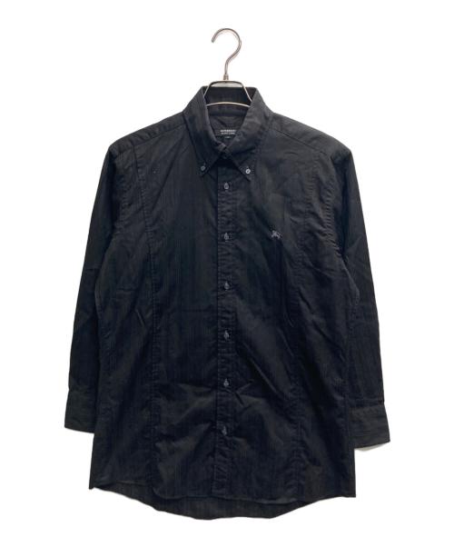 BURBERRY BLACK LABEL（バーバリーブラックレーベル）BURBERRY BLACK LABEL (バーバリーブラックレーベル) ボタンダウンシャツ ブラック サイズ:3の古着・服飾アイテム