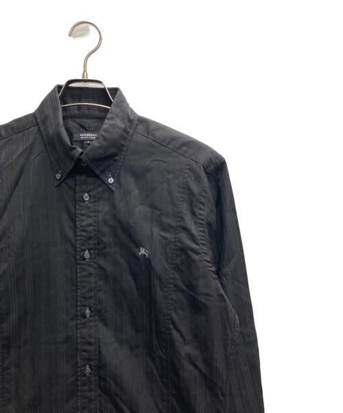 BURBERRY BLACK LABEL（バーバリーブラックレーベル）BURBERRY BLACK LABEL (バーバリーブラックレーベル) ボタンダウンシャツ ブラック サイズ:3の古着・服飾アイテム