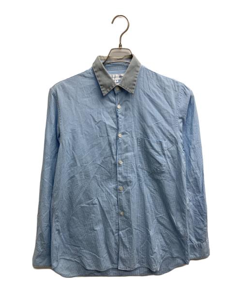 COMME des GARCONS SHIRT（コムデギャルソンシャツ）COMME des GARCONS SHIRT (コムデギャルソンシャツ) ギンガムチェック襟切替シャツ ブルー サイズ:Mの古着・服飾アイテム