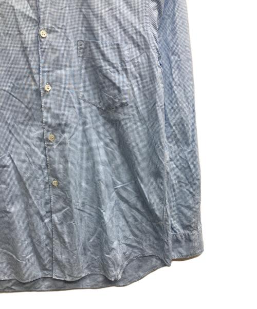 COMME des GARCONS SHIRT（コムデギャルソンシャツ）COMME des GARCONS SHIRT (コムデギャルソンシャツ) ギンガムチェック襟切替シャツ ブルー サイズ:Mの古着・服飾アイテム