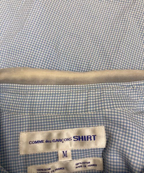 COMME des GARCONS SHIRT（コムデギャルソンシャツ）COMME des GARCONS SHIRT (コムデギャルソンシャツ) ギンガムチェック襟切替シャツ ブルー サイズ:Mの古着・服飾アイテム
