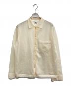 6(ROKU) BEAUTY&YOUTHロク ビューティーアンドユース）の古着「シアーカラーポイント ニット シャツカーディガン」｜アイボリー