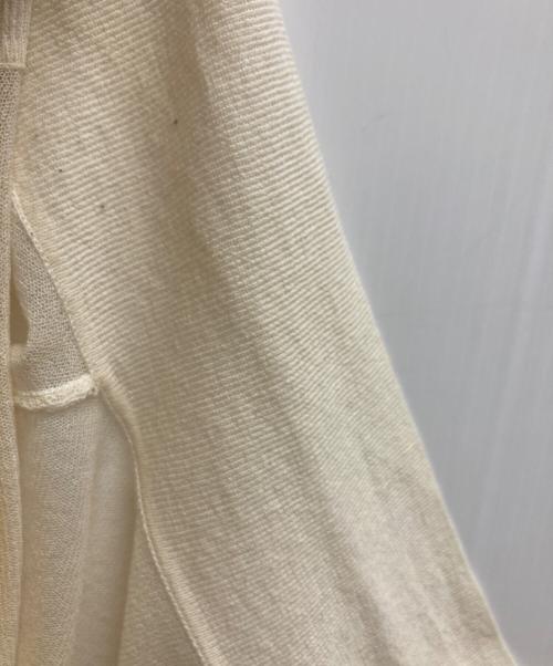 6(ROKU) BEAUTY&YOUTH（ロク ビューティーアンドユース）6(ROKU) BEAUTY&YOUTH (ロク ビューティーアンドユース) シアーカラーポイント ニット シャツカーディガン アイボリー サイズ:記載なしの古着・服飾アイテム