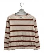 MHLエムエイチエル）の古着「ボーダーカットソー」｜ブラウン