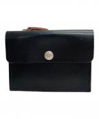 MHLエムエイチエル）の古着「レザージッパーコンパクトウォレット」｜ブラック