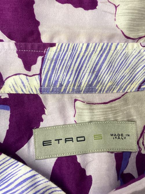 ETRO（エトロ）ETRO (エトロ) アロハシャツ パープル サイズ:Ｓの古着・服飾アイテム