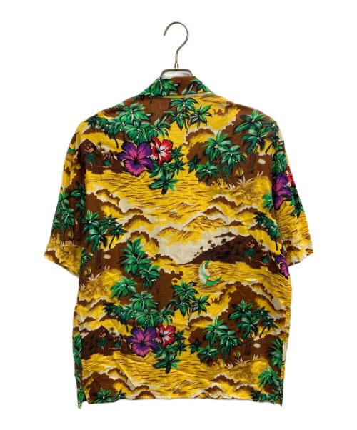 DSQUARED2（ディースクエアード）DSQUARED2 (ディースクエアード) 18SS ベルテッド ショートスリーブ レーヨンアロハシャツ イエロー サイズ:４６の古着・服飾アイテム