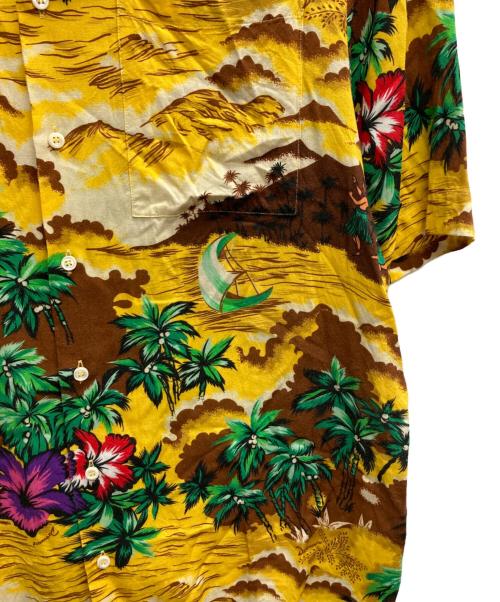 DSQUARED2（ディースクエアード）DSQUARED2 (ディースクエアード) 18SS ベルテッド ショートスリーブ レーヨンアロハシャツ イエロー サイズ:４６の古着・服飾アイテム