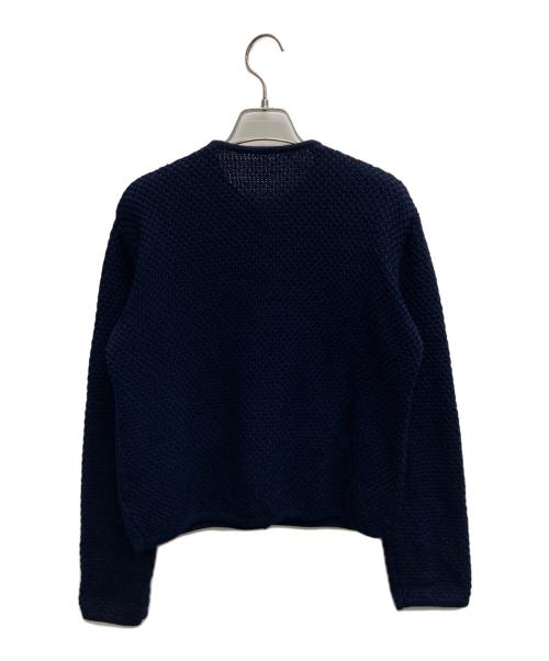 Mila Owen（ミラオーウェン）Mila Owen (ミラオーウェン) 金釦ノーカラーカーディガン ネイビーの古着・服飾アイテム