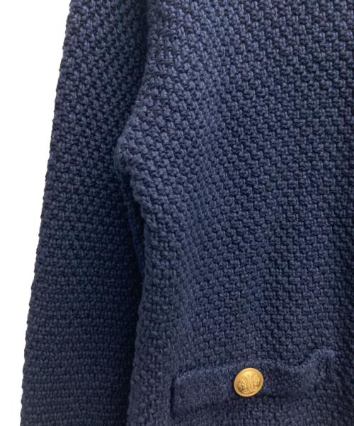 Mila Owen（ミラオーウェン）Mila Owen (ミラオーウェン) 金釦ノーカラーカーディガン ネイビーの古着・服飾アイテム