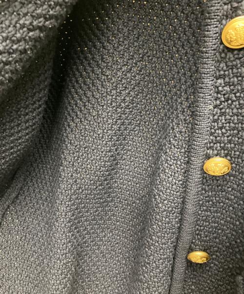 Mila Owen（ミラオーウェン）Mila Owen (ミラオーウェン) 金釦ノーカラーカーディガン ネイビーの古着・服飾アイテム