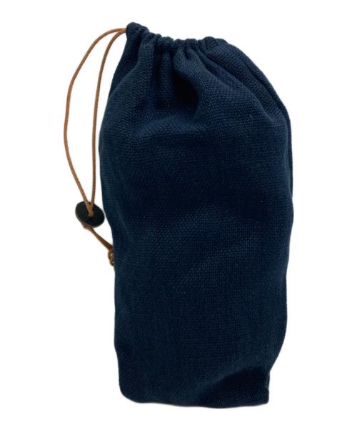 mina perhonen（ミナ ペルホネン）mina perhonen (ミナ ペルホネン) 巾着ポーチ ネイビーの古着・服飾アイテム