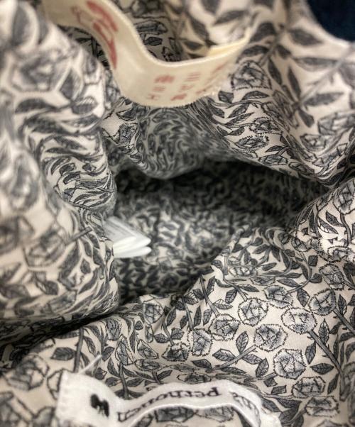 mina perhonen（ミナ ペルホネン）mina perhonen (ミナ ペルホネン) 巾着ポーチ ネイビーの古着・服飾アイテム