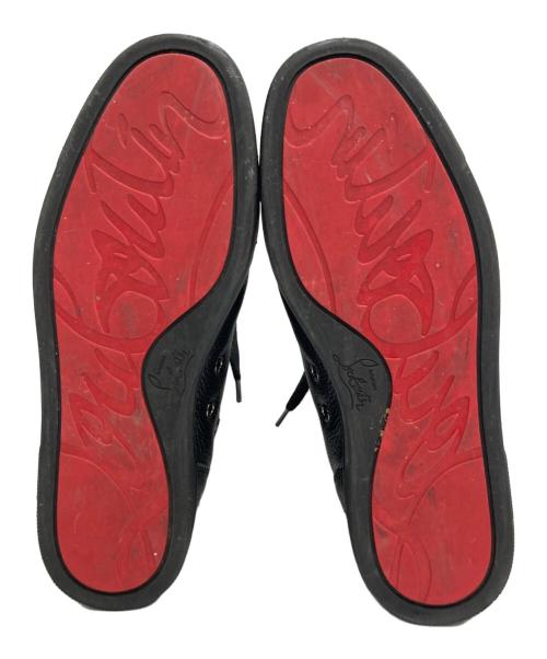 Christian Louboutin（クリスチャン・ルブタン）Christian Louboutin (クリスチャン・ルブタン) ハイカットレザースニーカー ブラック サイズ:40の古着・服飾アイテム