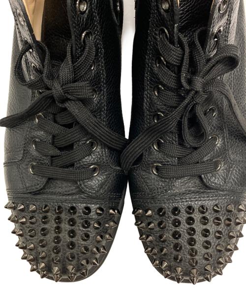 Christian Louboutin（クリスチャン・ルブタン）Christian Louboutin (クリスチャン・ルブタン) ハイカットレザースニーカー ブラック サイズ:40の古着・服飾アイテム