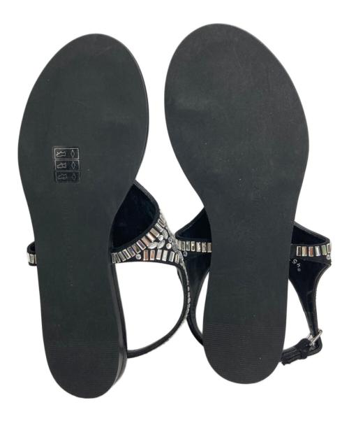 STELLA McCARTNEY（ステラマッカートニー）STELLA McCARTNEY (ステラマッカートニー) ビジューサンダル ブラック サイズ:３８の古着・服飾アイテム