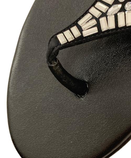 STELLA McCARTNEY（ステラマッカートニー）STELLA McCARTNEY (ステラマッカートニー) ビジューサンダル ブラック サイズ:３８の古着・服飾アイテム