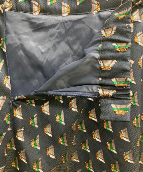 Diagram（ダイアグラム）Diagram (ダイアグラム) ジオメジャガードフレアスカート ネイビー サイズ:Mの古着・服飾アイテム