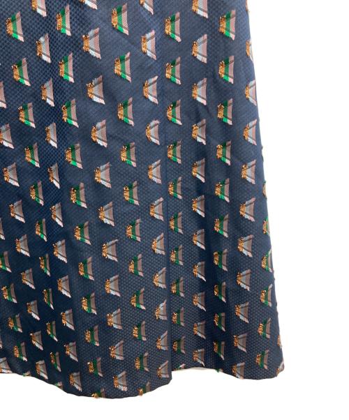 Diagram（ダイアグラム）Diagram (ダイアグラム) ジオメジャガードフレアスカート ネイビー サイズ:Mの古着・服飾アイテム